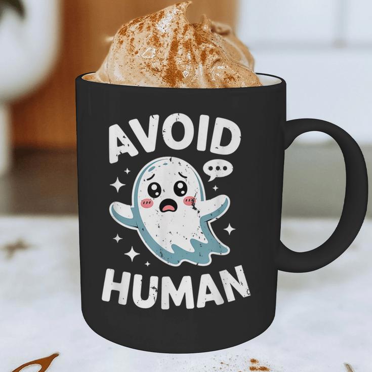 Avoid Humans Cute Kawaii Pastel Ghost Introvert Saying Graphic Print Coffee Mug Avoid Humans Cute Kawaii Pastel Ghost Introvert Saying Graphic Print Coffee Mug