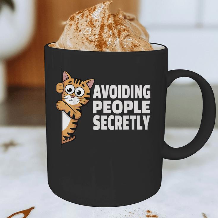 Avoiding People Secretly Cat Introvert Humor Graphic Print Coffee Mug Avoiding People Secretly Cat Introvert Humor Graphic Print Coffee Mug