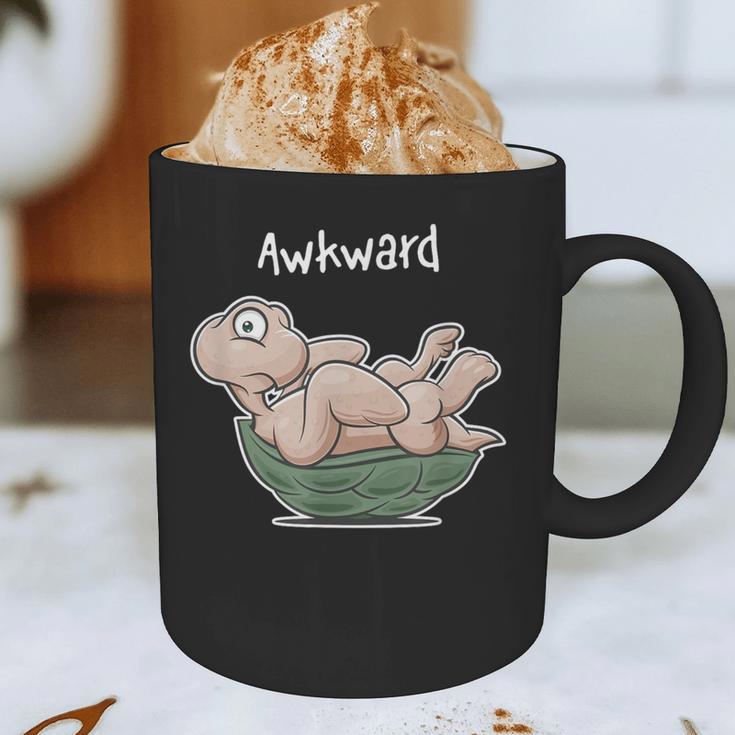 Awkward Turtle Upside Down Witty Comical Introvert Graphic Print Coffee Mug Awkward Turtle Upside Down Witty Comical Introvert Graphic Print Coffee Mug