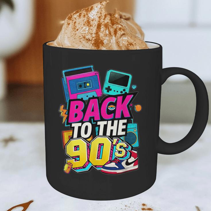 Back To The 90s Nostalgia Cassette Game Console Boombox Graphic Print Coffee Mug