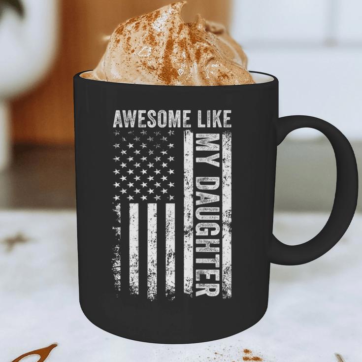 ON Back Awesome Like My Daughter Men Fathers Day Dad Graphic Print Coffee Mug