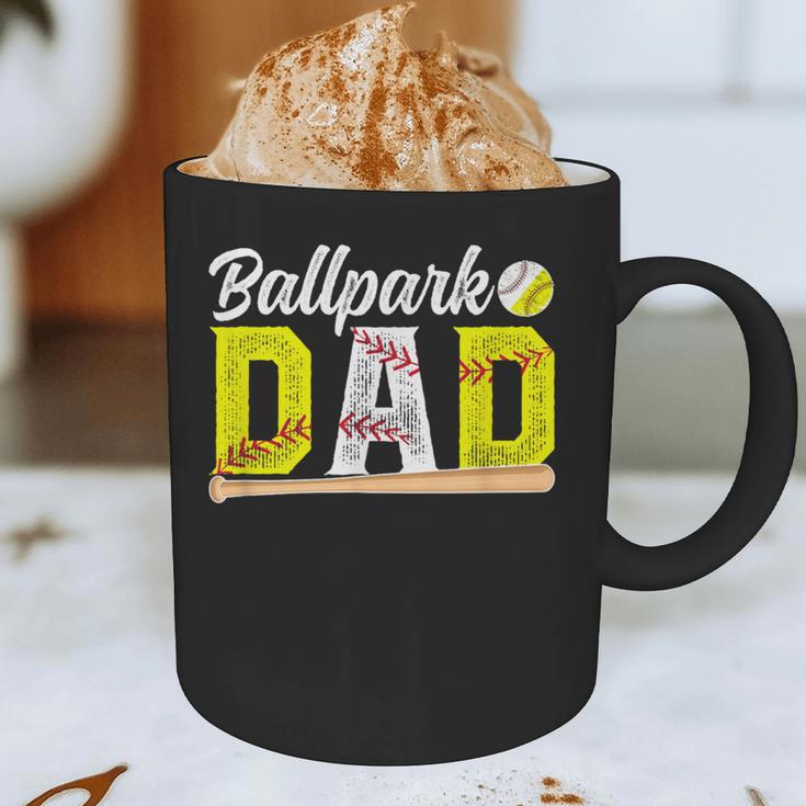 Ballpark Dad Baseball Softball Dad Of Ballers Graphic Print Coffee Mug