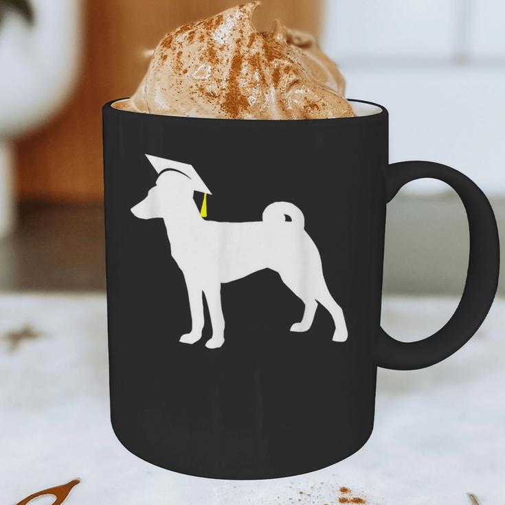 Basenji Graduation Dog Graduate Graphic Print Coffee Mug