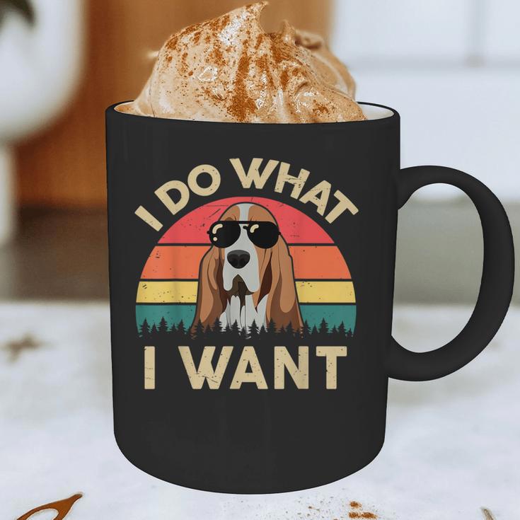 Basset Hound Shirts I Do What I Want Basset Hound Dad Graphic Print Coffee Mug