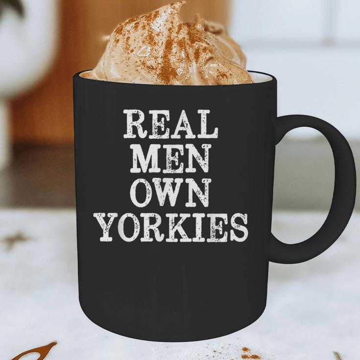 BDAZ Yorkie Dad Real Men Own Yorkies Terriers Dog Husband Small Graphic Print Coffee Mug