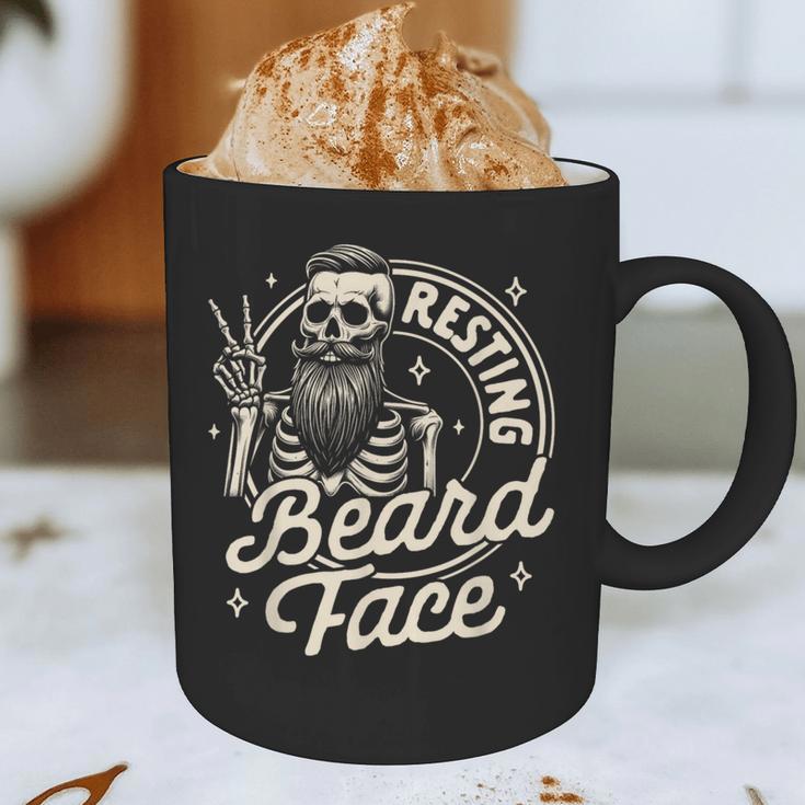 Bearded Dad Daddy Papa Father’s Day Resting Beard Face Graphic Print Coffee Mug