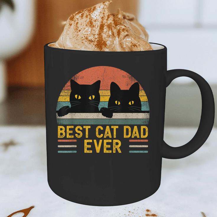 Best Cat Dad Ever Retro Style Cats Lover Graphic Print Coffee Mug
