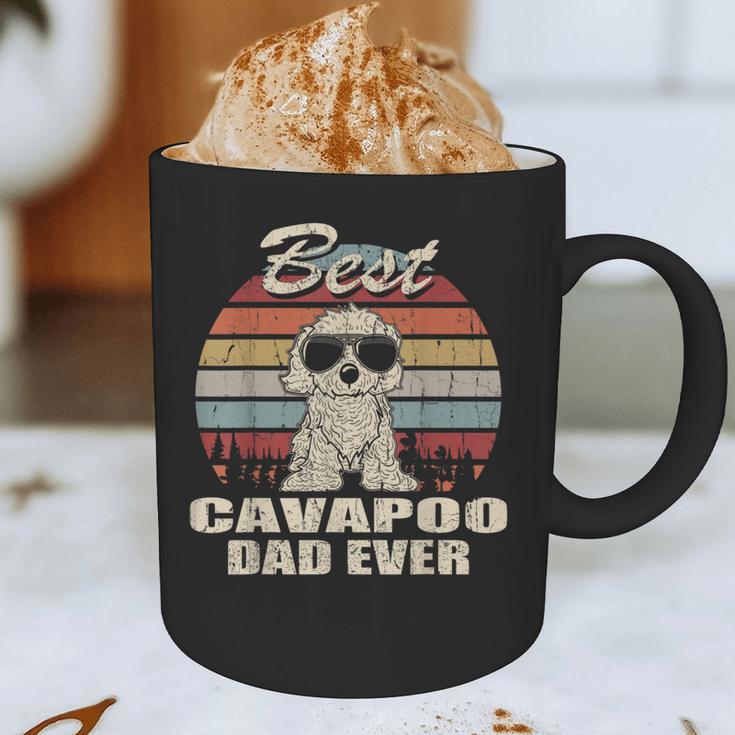 Best Cavapoo Dad Ever Vintage Retro Dog Dad Graphic Print Coffee Mug