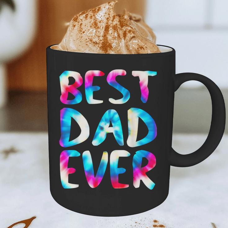 Best Dad Ever Colorful Tie Dye Fathers Day Graphic Print Coffee Mug