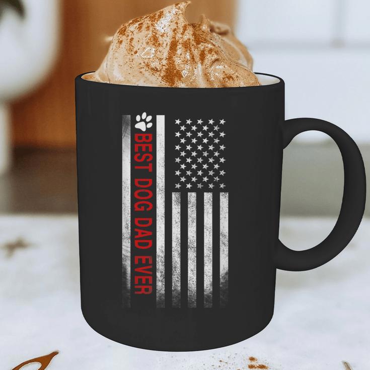 Best Dog Dad Ever American Flag For Best Father Graphic Print Coffee Mug