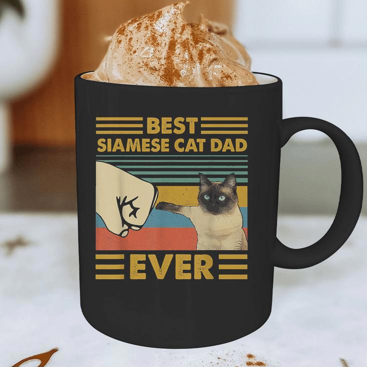 Best Siamese Cat Dad Ever Retro Vintage Sunset Graphic Print Coffee Mug