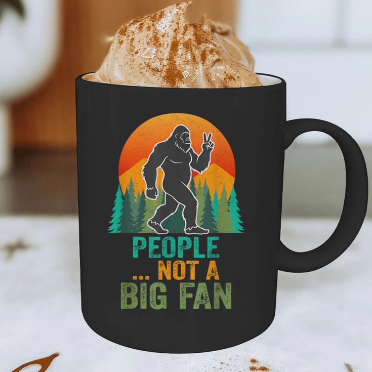Bigfoot Introvert People Not A Big Fan Retro Sasquatch Graphic Print Coffee Mug