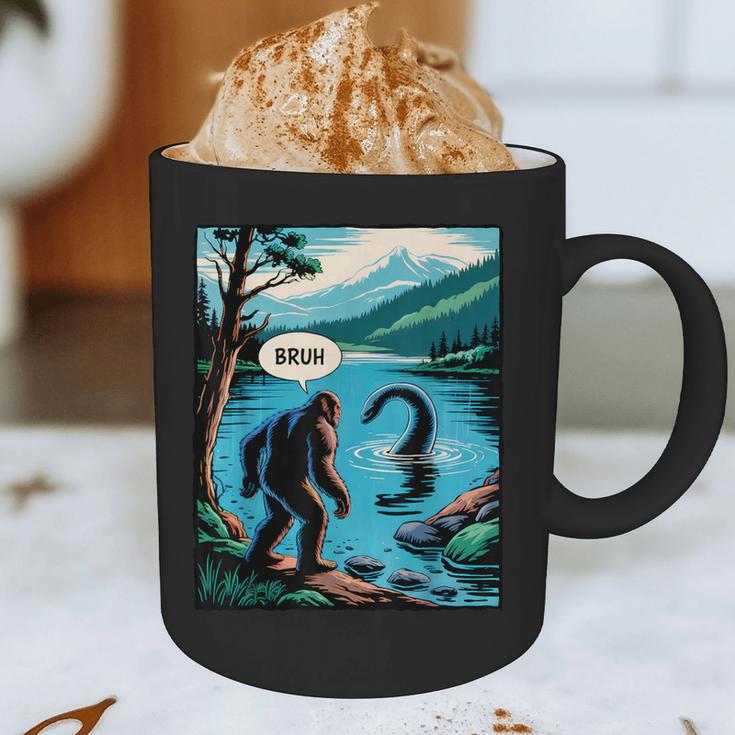 Bigfoot Sasquatch Loch Ness Monster Introvert Bruh Graphic Print Coffee Mug Bigfoot Sasquatch Loch Ness Monster Introvert Bruh Graphic Print Coffee Mug