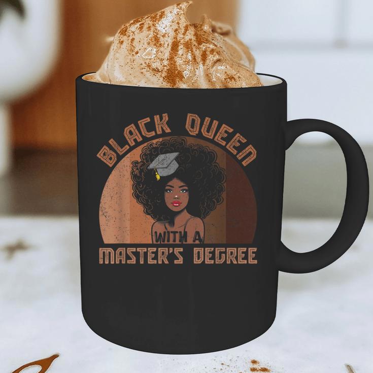 Black Queen With a Masters Degree Melanin Girls Graduation Graphic Print Coffee Mug
