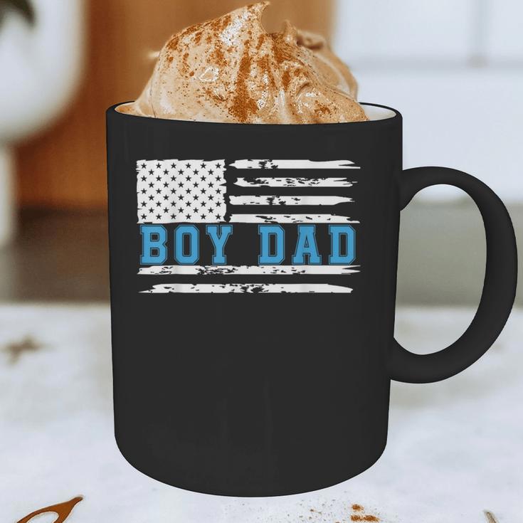 Boy Dad Proud Dad Of Boy Father Of Boy Shirt For Dad US Flag Graphic Print Coffee Mug