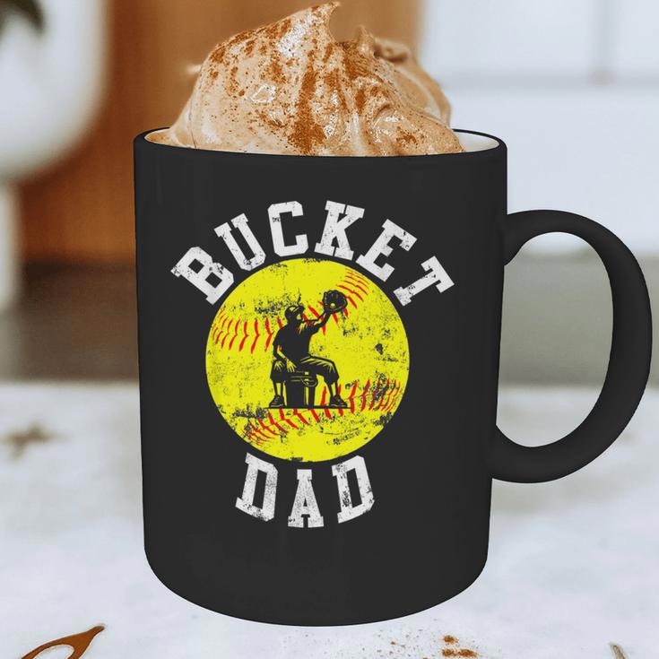 Bucket Dad Softball Dad Baseball Father's Coach Graphic Print Coffee Mug