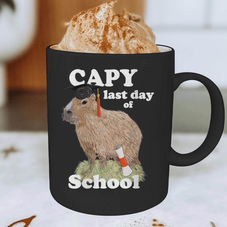 Capy Last Day Of School Capybara Graduation Quote Graphic Print Coffee Mug