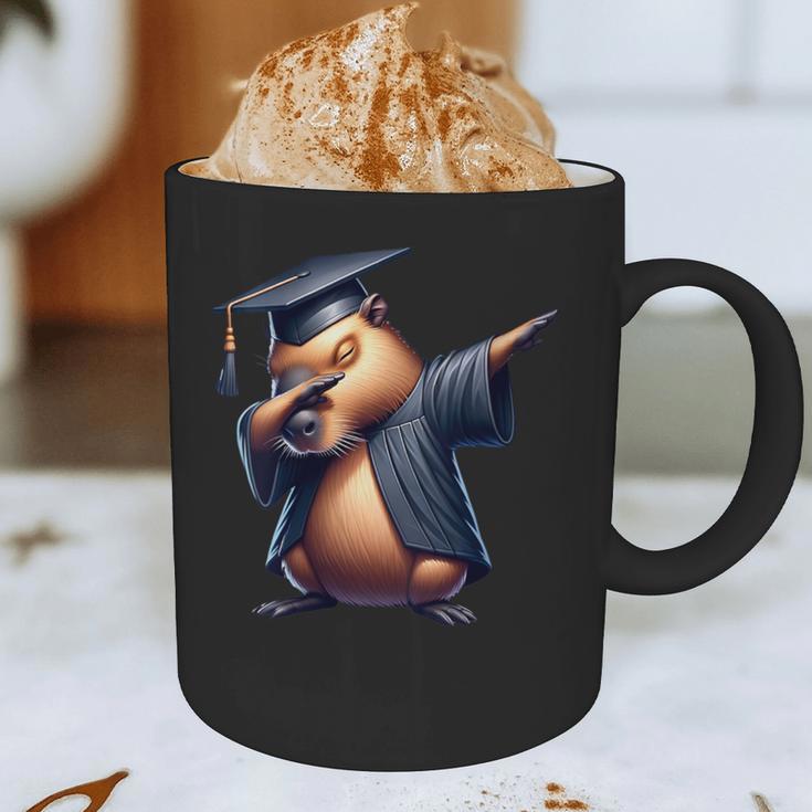 Capybara Graduation Dabbing Capy Wearing Graduate Gown Graphic Print Coffee Mug