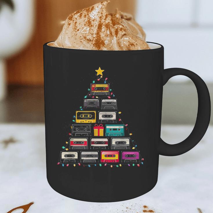 Cassette Tape Christmas Tree Graphic 80s 90s Retro Nostalgia Graphic Print Coffee Mug
