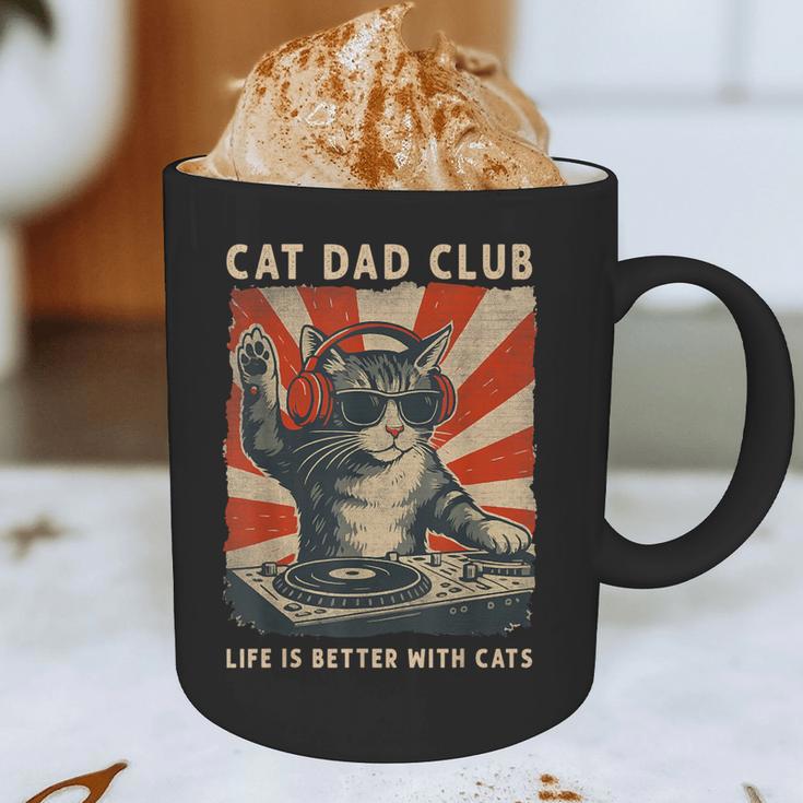 Cat Dad Club Life Is Better With Cats Cat Dad Cat Graphic Print Coffee Mug