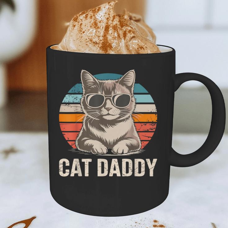 Cat Daddy Shirt Men Cat Lover Dad Fathers Day Graphic Print Coffee Mug
