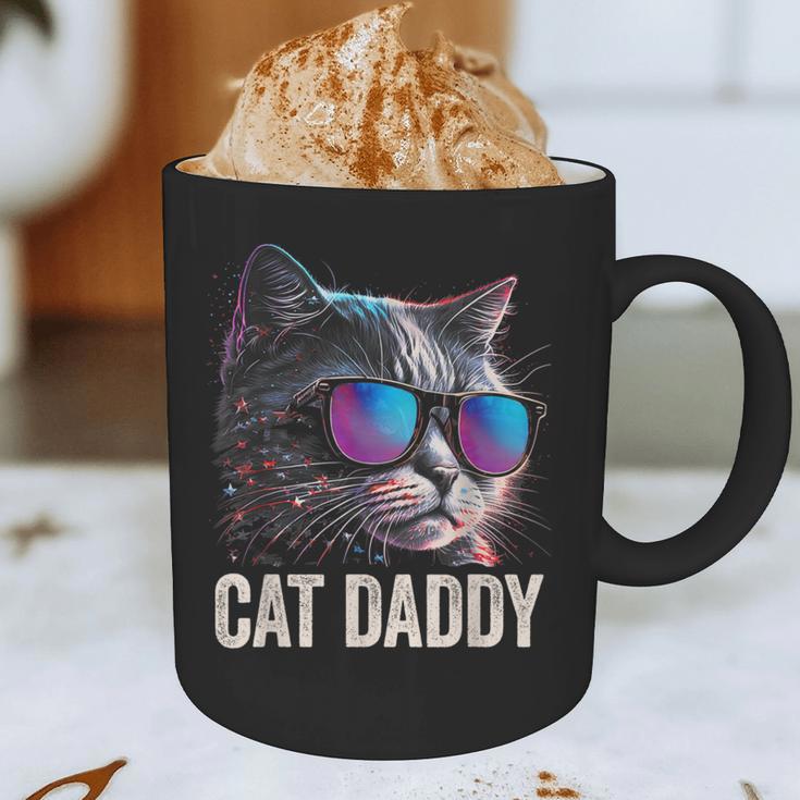 Cat Daddy Shirt Cat Sunglasses Cool Cat Dad Men Father Graphic Print Coffee Mug