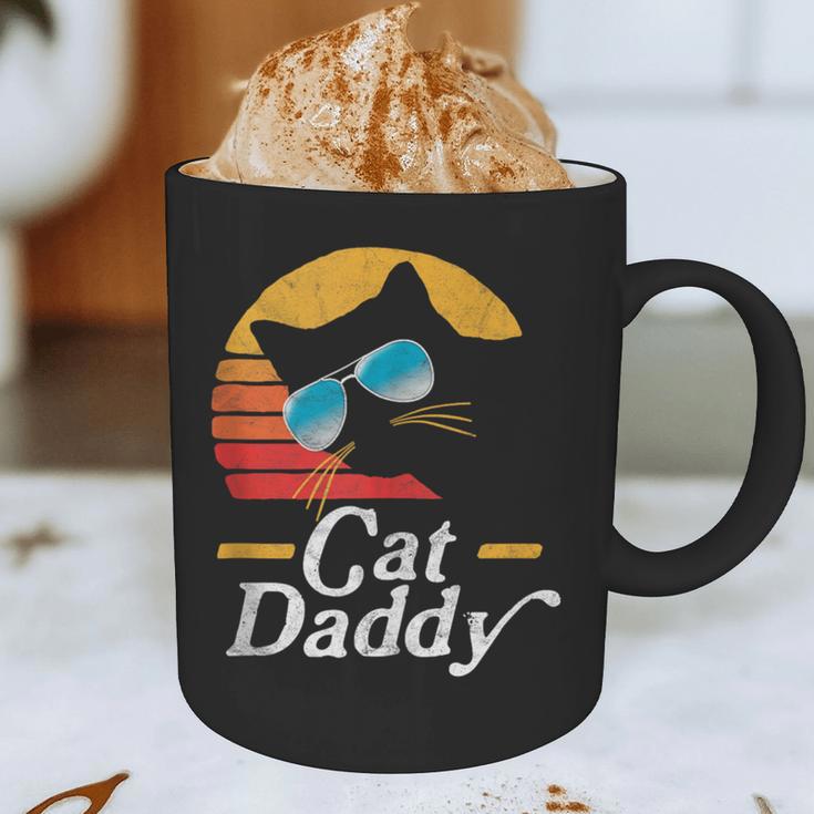 Cat Daddy Vintage 80s Style Cat Retro Sunglasses Distressed Graphic Print Coffee Mug Cat Daddy Vintage 80s Style Cat Retro Sunglasses Distressed Graphic Print Coffee Mug