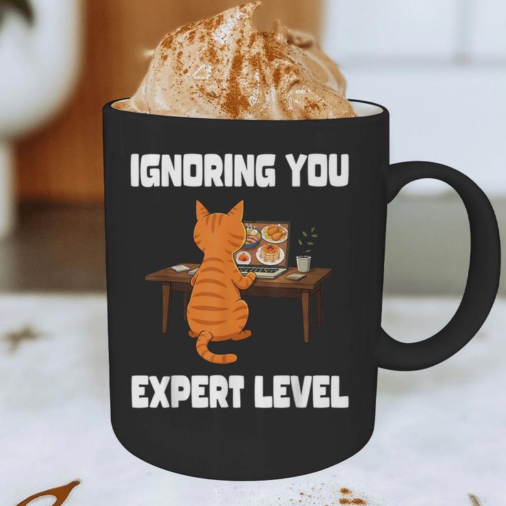 Cat Ignoring You Expert Level Orange Tabby Introvert Graphic Print Coffee Mug Cat Ignoring You Expert Level Orange Tabby Introvert Graphic Print Coffee Mug