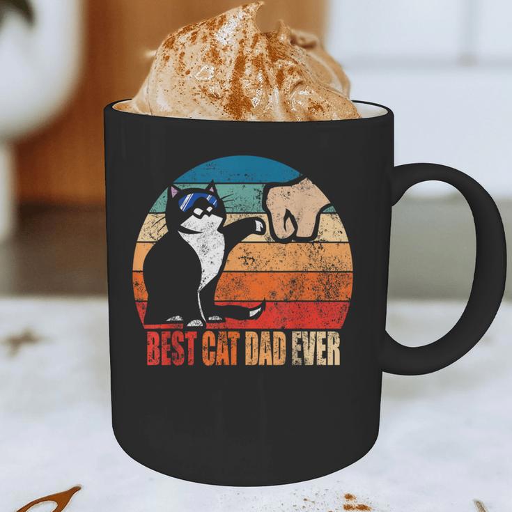 Cat Loving Daddy Fathers Day Mens None Best Cat Dad Ever Paw Fist Bump Fathers Day TeeShirt Small US Graphic Print Coffee Mug