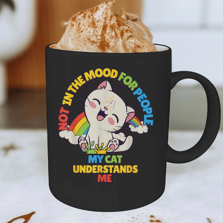 Cat Mom Loves Cats Dad Not In The Mood For People Introvert Graphic Print Coffee Mug Cat Mom Loves Cats Dad Not In The Mood For People Introvert Graphic Print Coffee Mug