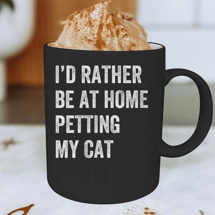 Cat Owner Introvert Stay Home Rather Pet Cat Graphic Print Coffee Mug Cat Owner Introvert Stay Home Rather Pet Cat Graphic Print Coffee Mug