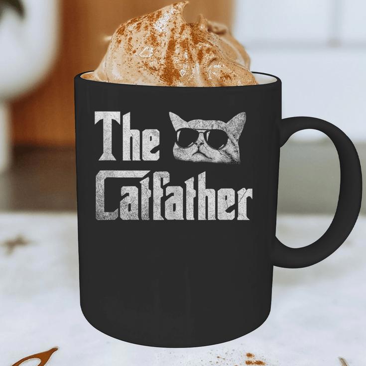 The Catfather Cool Cat Daddy Glasses Graphic Print Coffee Mug
