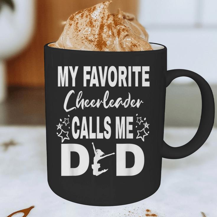 Cheer Dad My Favorite Cheerleader Calls Me Dad Graphic Print Coffee Mug