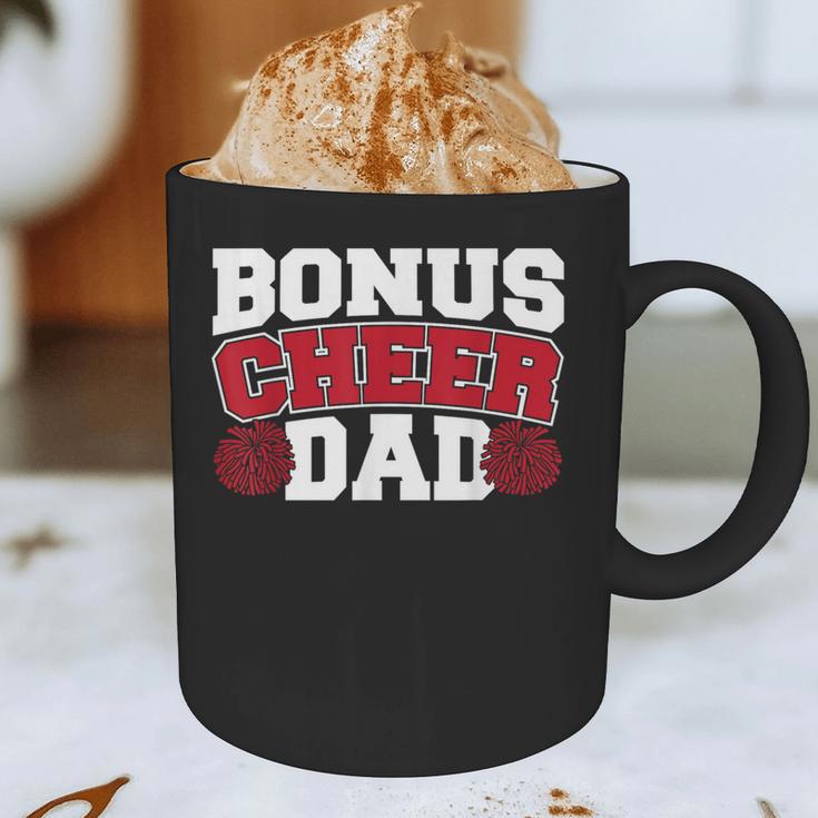 Cheer Stepdad Bonus Cheer Dad Red Graphic Print Coffee Mug