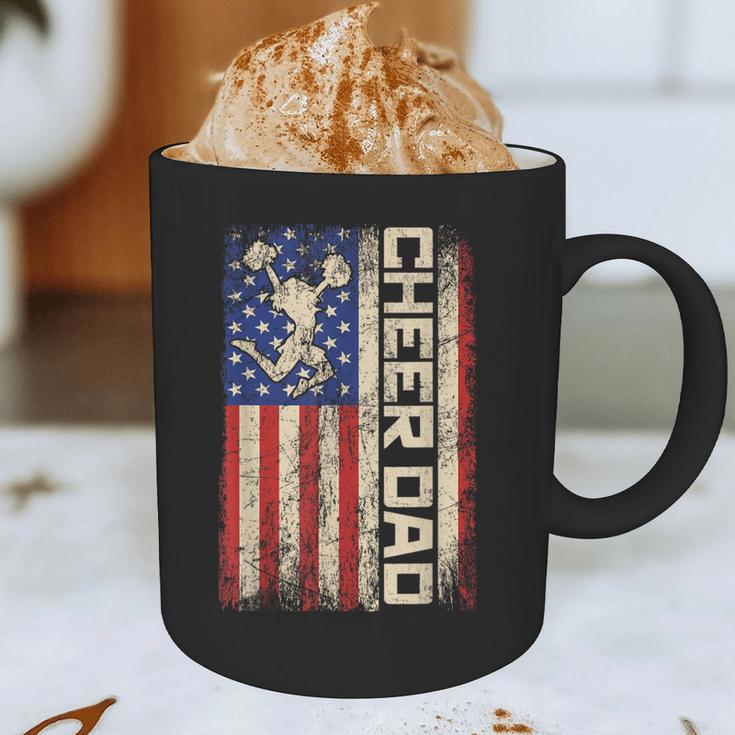 Cheerleader Dad Cheer Dad American US Flag Father Team Graphic Print Coffee Mug Cheerleader Dad Cheer Dad American US Flag Father Team Graphic Print Coffee Mug