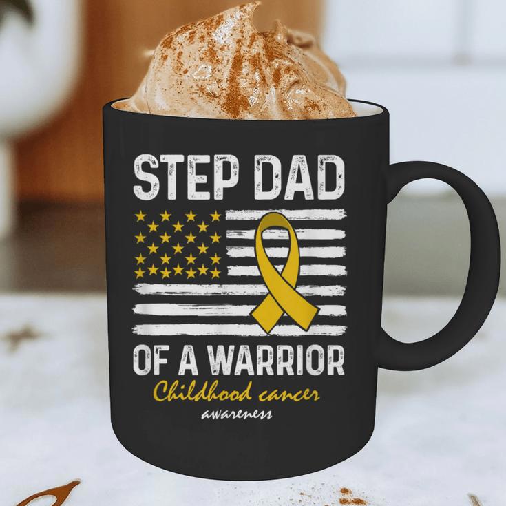 Childhood Cancer Survivor Support Step Dad Of A Warrior Graphic Print Coffee Mug