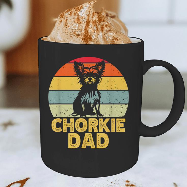 Chorkie Dad Retro Sunset Chihuahua Yorkie Mix Lover Graphic Print Coffee Mug
