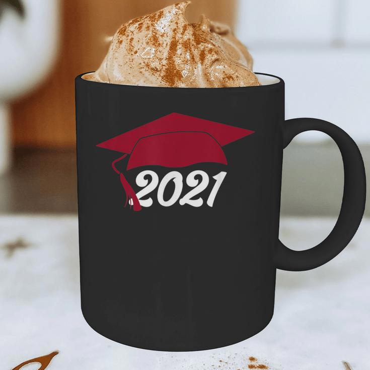 Class Of 2021 Burgundy Regalia Graduation Graphic Print Coffee Mug