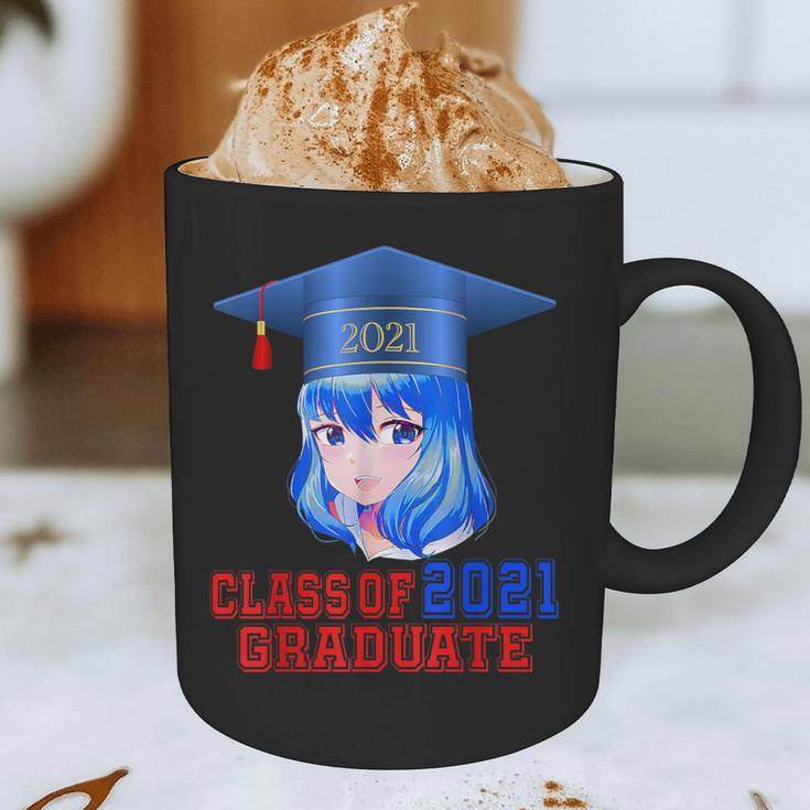 Class Of 2021 Graduate Kawaii Anime Girl School Graduation Graphic Print Coffee Mug