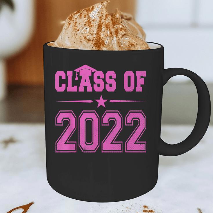 Class Of 2022 Pink Girls Shirt Graduation Graphic Print Coffee Mug