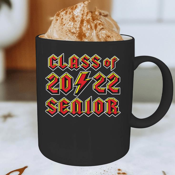 Class 2022 Senior 80s 90s Rock Retro Vintage Graduation Graphic Print Coffee Mug