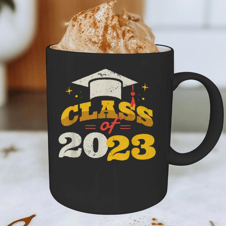 Class Of 2023 School Graduation Vintage Retro Class Of 2023 Graphic Print Coffee Mug
