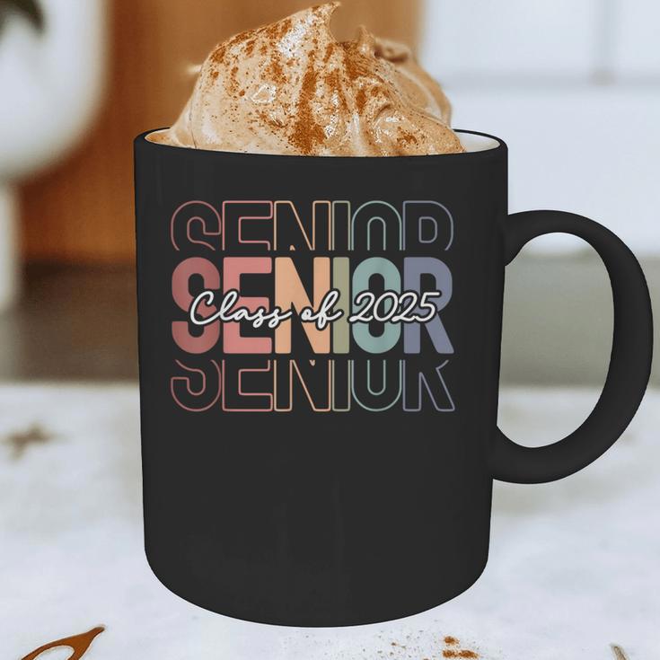 Class Of 2025 Senior 2025 Graduation Leopard Retro Rainbow Graphic Print Coffee Mug