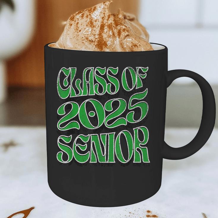 Class Of 2025 Senior Green Student Graduation Graphic Print Coffee Mug