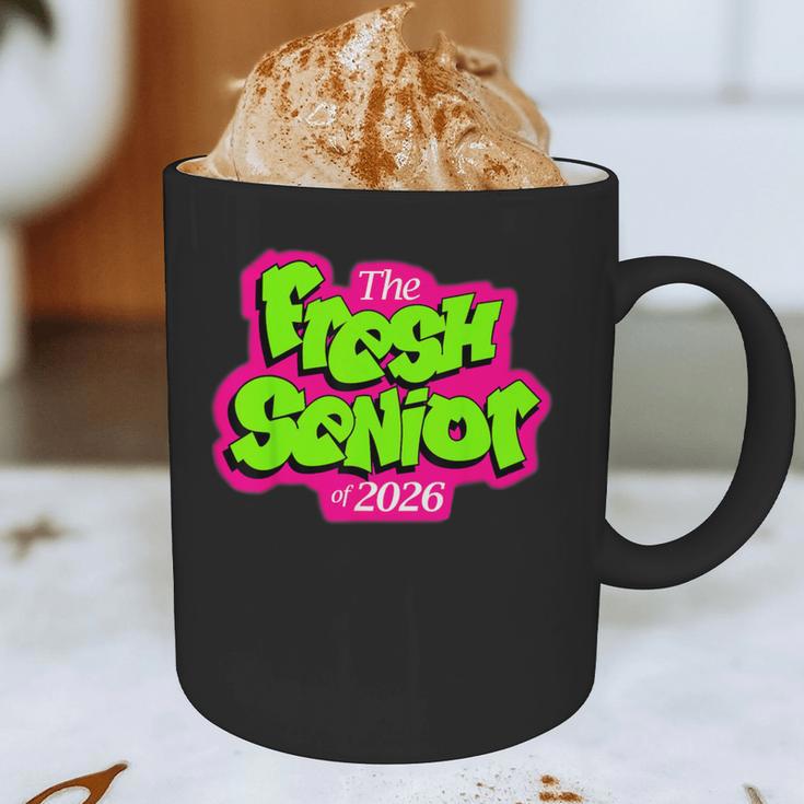 Class Of 2026 Fresh Senior 90s TV Style Retro Graduation Graphic Print Coffee Mug