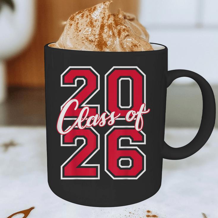 Class Of 2026 Graduation Red With Varsity Letters Graphic Print Coffee Mug