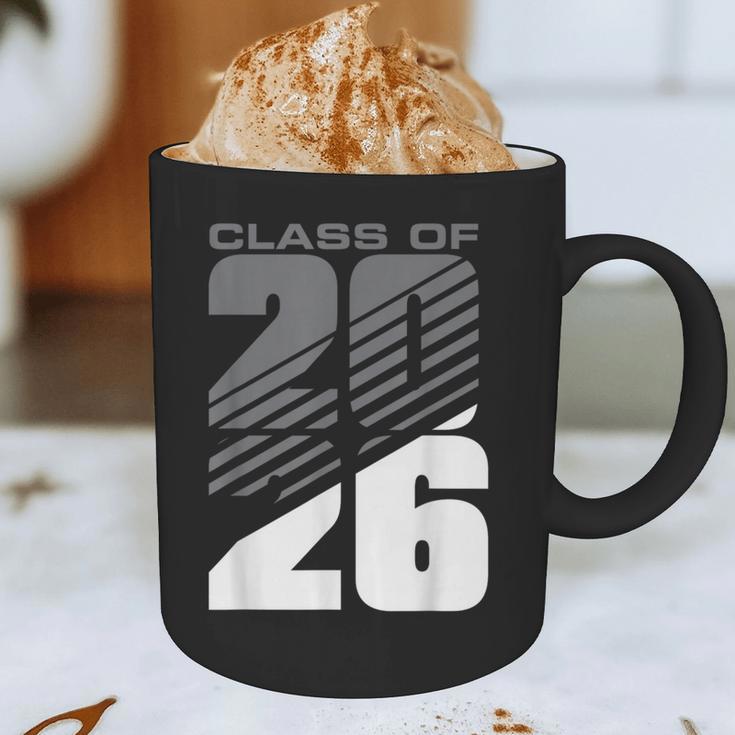 Class Of 2026 High School Senior Graduation Grey Sport Style Graphic Print Coffee Mug