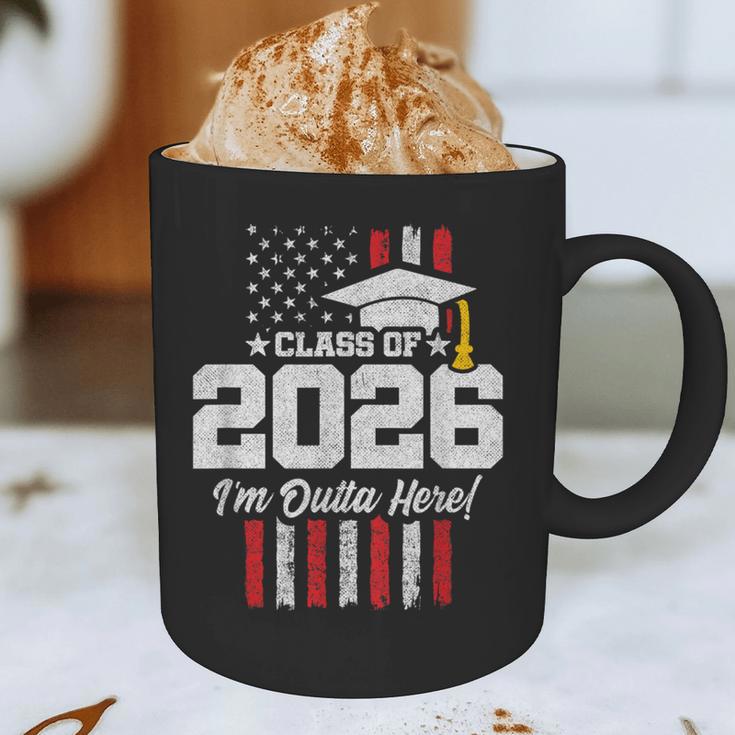 Class Of 2026 Senior Graduation American Flag Senior 2026 Graphic Print Coffee Mug