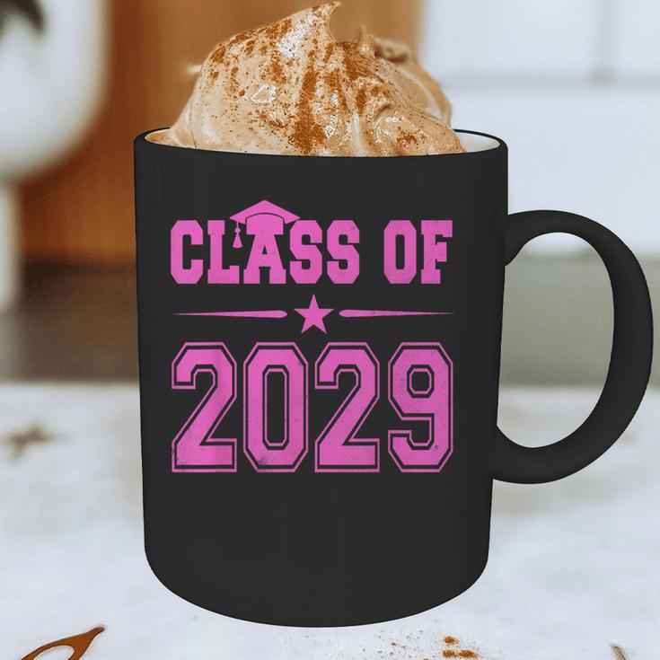 Class Of 2029 Pink Girls Shirt Graduation Graphic Print Coffee Mug