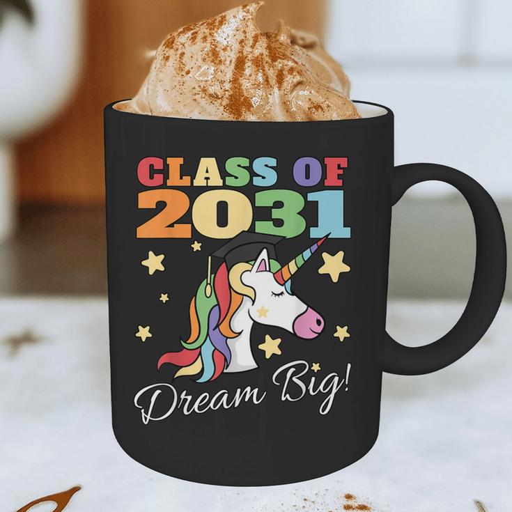 Class Of 2031 Magical Unicorn Graduation Cap Graphic Print Coffee Mug
